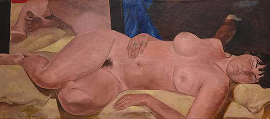 nude oil painting reclining venus madonna olympia
